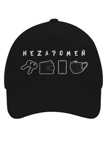 Nezapomeň kšiltovka baseballka Black