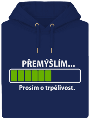 Přemýšlím unisex mikina premium Navy