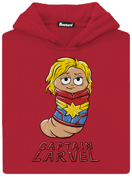 Captain Larvel dětská mikina klokanka Fire Red