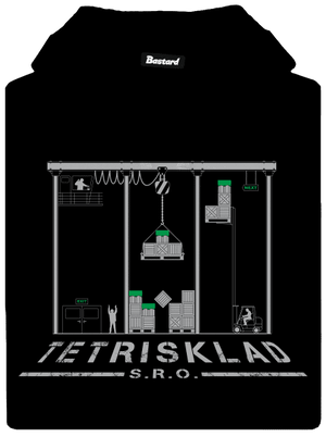 Tetrisklad pánská mikina klokanka Black