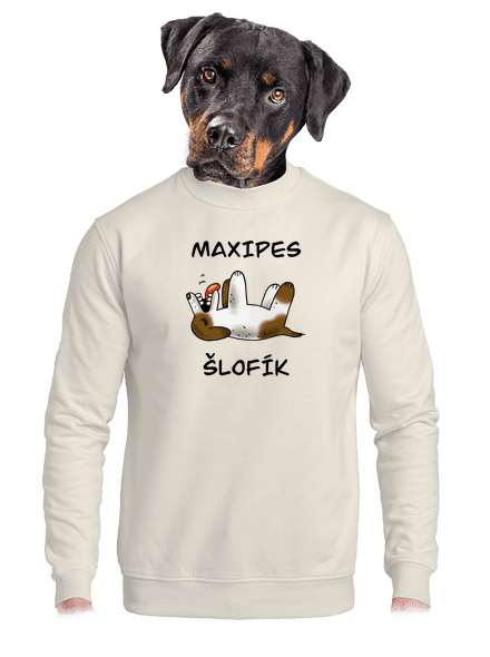 Maxipes Šlofík unisex mikina bez kapuce Off White