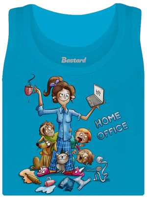 Maminčin home office dámské tílko klasické Blue Atol