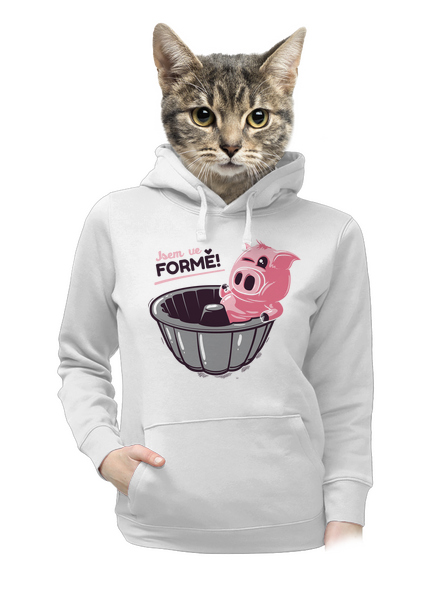 Ve formě dámská mikina klokanka White