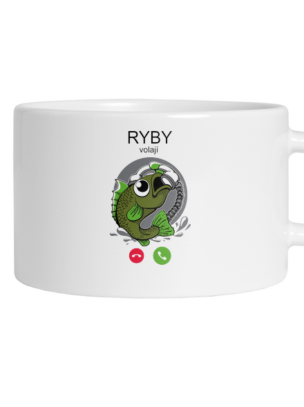 Ryby volají hrnek makronka White