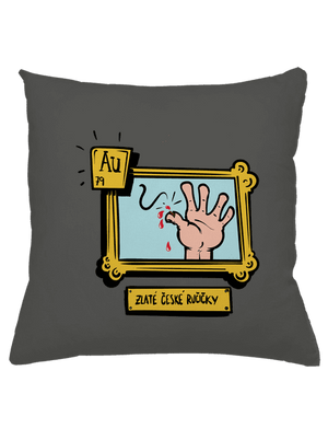 Zlaté české ručičky polštář Gray Pol