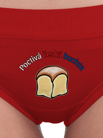 Poctivá buchta a klobása dámské kalhotky Red Mal
