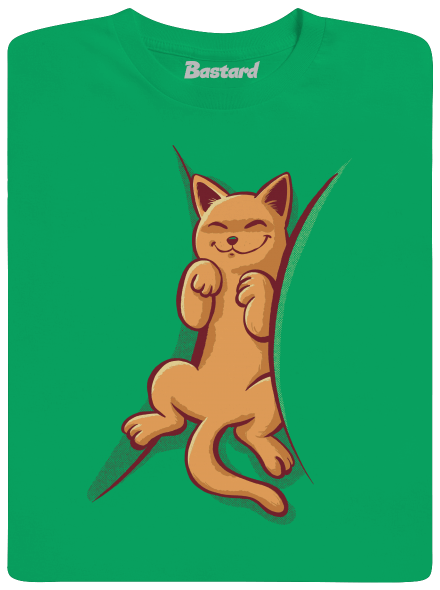 Spící kotě dětské tričko Kelly Green