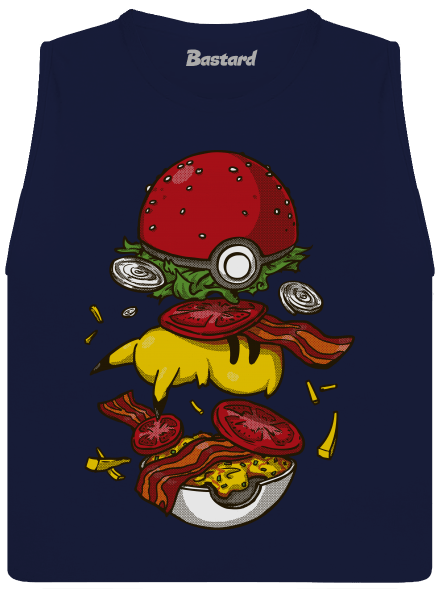 Pokémon burger dámské tílko volné Navy