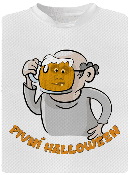 Pivní Halloween dětské sportovní tričko White