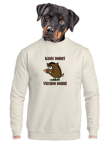 Kanec dobrý unisex mikina bez kapuce Off White