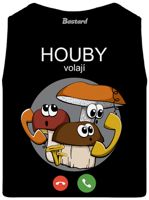 Houby volají pánské tílko Black