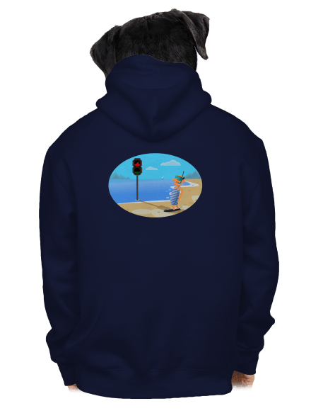 Bezpečné plavání pánská mikina na zip Navy