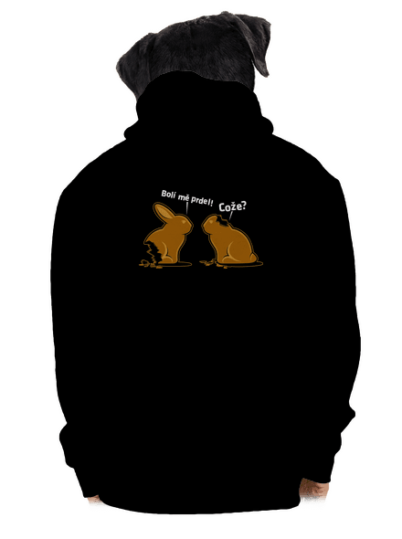 Bolí mě prdel pánská mikina na zip Black