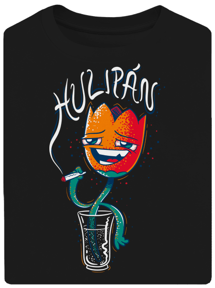 Hulipán unisex tričko oversized Black