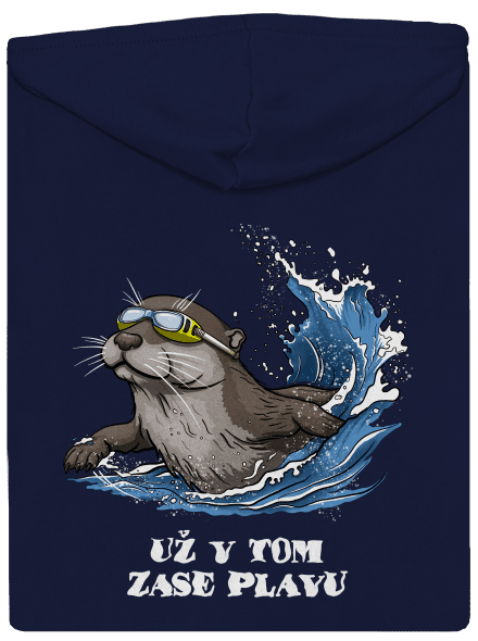 Už v tom zase plavu pánská mikina na zip Navy