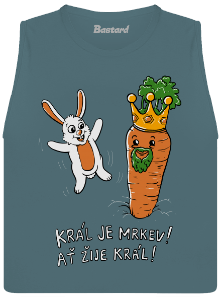 Král je mrkev, ať žije král dámské tílko volné Heather Deep Teal