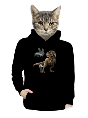 Komisař T-Rex dámská mikina klokanka Black