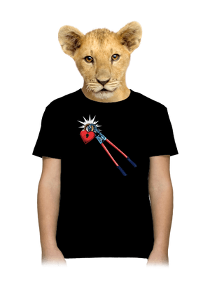 Kleště na zámek lásky dětské tričko Black