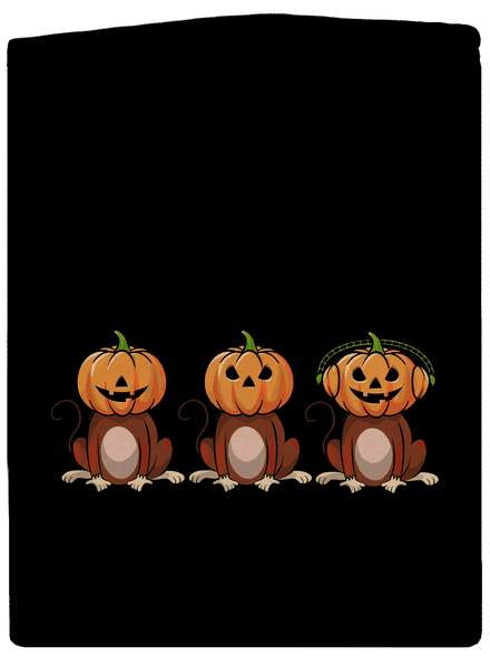Halloween opičky pánská mikina na zip Black
