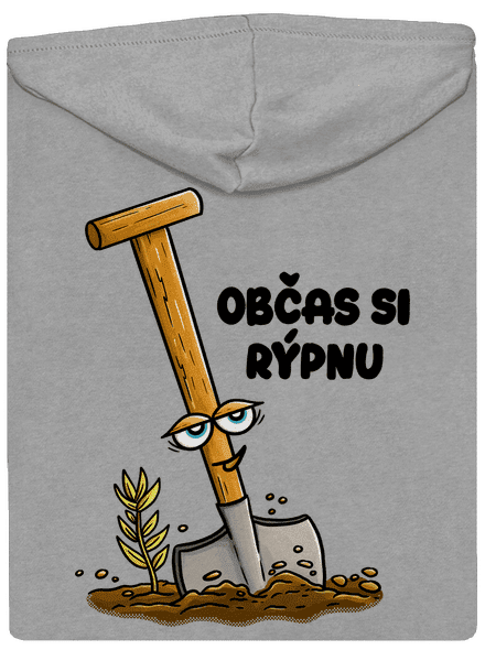 Občas si rýpnu pánská mikina na zip Light Melange