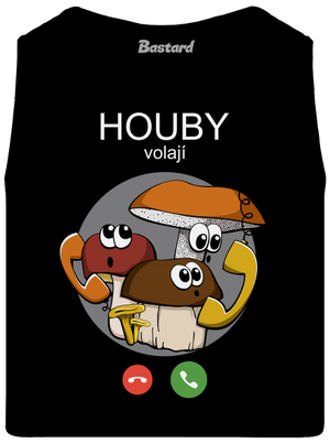Houby volají pánské tílko Black