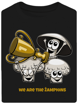 Žampioni unisex tričko oversized Black