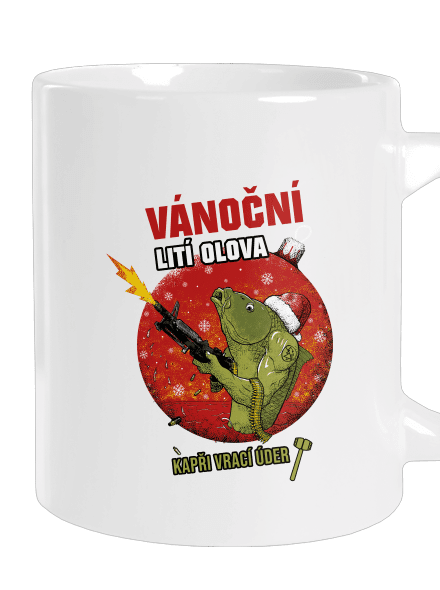 Vánoční lití olova velký hrnek White
