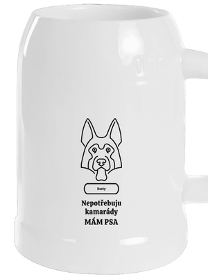Nemůžu, mám psa půllitr White