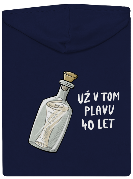 Už v tom plavu pánská mikina na zip Navy