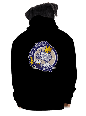 Král a královna kvízů pánská mikina na zip Black