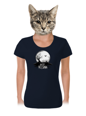 Mlčící většina dámské tričko Navy Mal