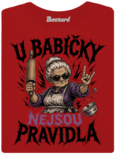 U babičky dámské tričko premium Red Mal