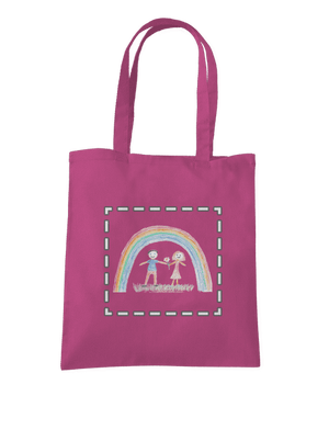 Dětské kresby - nahraj vlastní taška Fuchsia