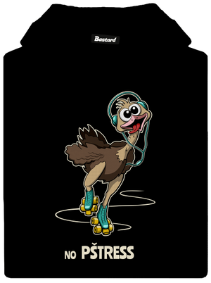 No pštress pánská mikina klokanka Black