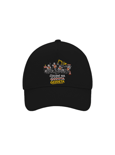 Čekání na geodeta kšiltovka baseballka Black