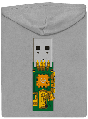 USB city pánská mikina na zip Light Melange