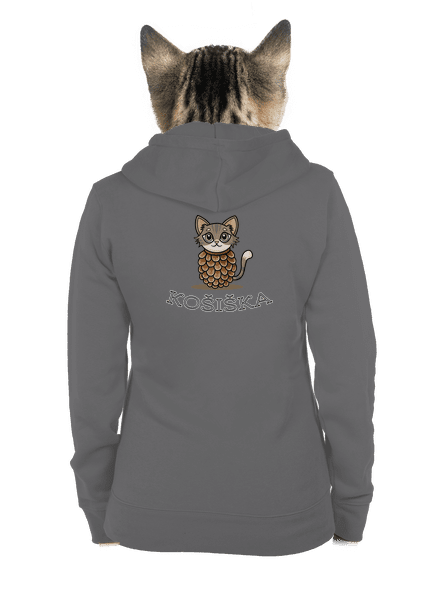 Košiška dámská mikina na zip Steel Gray
