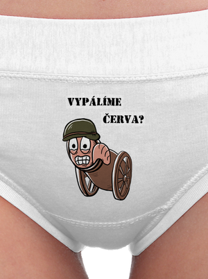 Vypálíme červa? dámské kalhotky White
