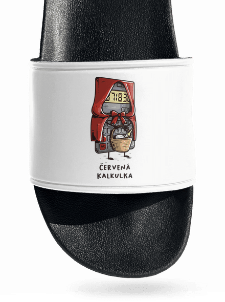 Červená kalkulka pantofle White