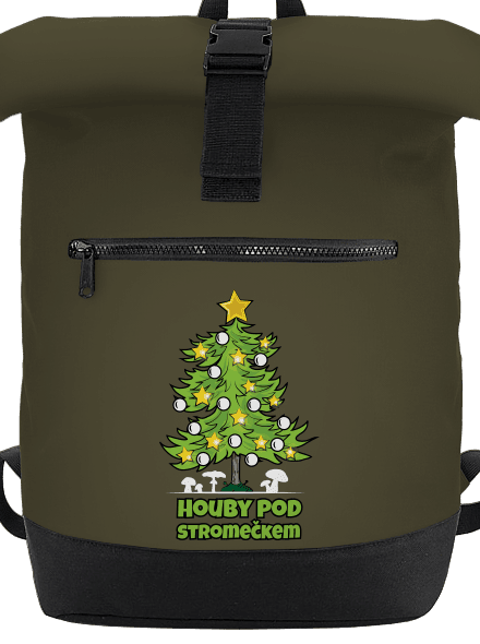 Houby pod stromečkem batoh Military Green