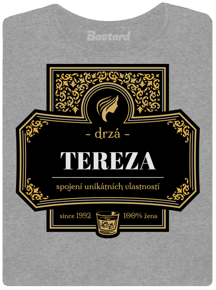 Alkoholová etiketa dámské tričko Dark Gray Melange