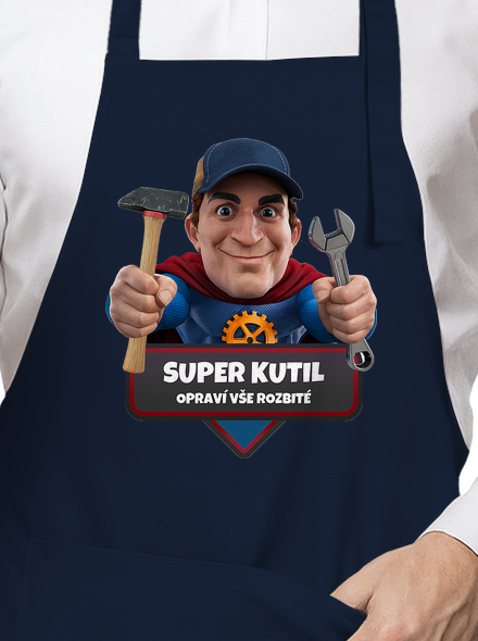 Super táta zástěra Navy