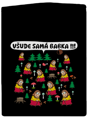 Všude samá babka pánská mikina na zip Black