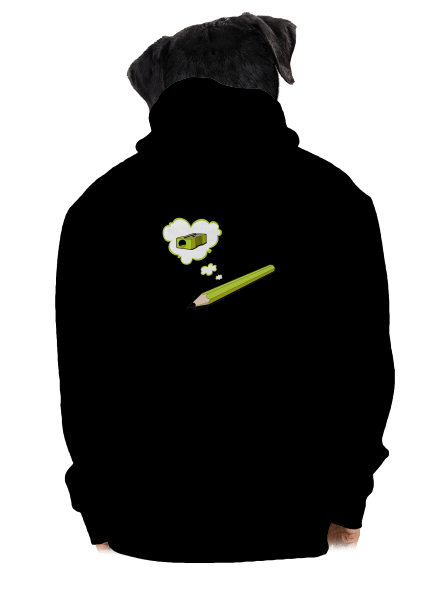 Tužka a Ořezávátko pánská mikina na zip Black