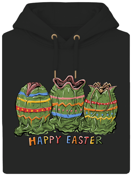 Happy Easter unisex mikina premium Dark Black