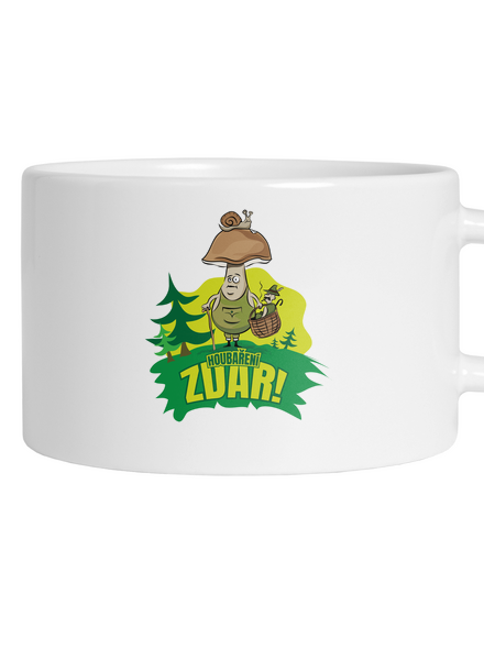 Houbaření zdar hrnek makronka White