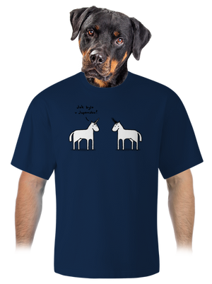 Pornorožec unisex tričko oversized Midnight Blue