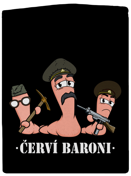 Červí baroni dámská mikina na zip Black