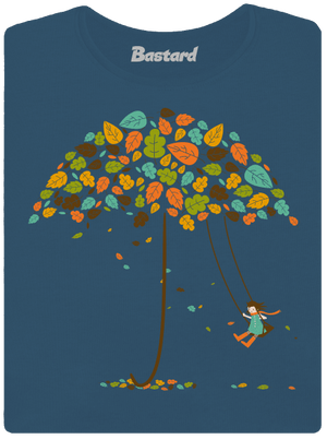 Radost z podzimu dámské tričko premium Petrol Blue