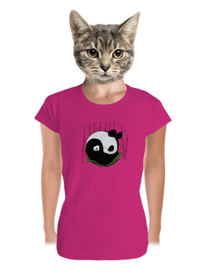 Dvě spící pandy dámské tričko premium Magenta